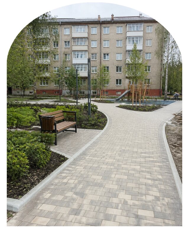 Благоустройство двора МКД под ключ в Алапаевске от 267625 р. | Метпроект-Лпв
