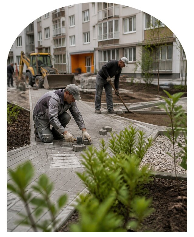 Благоустройство двора многоквартирного дома в Алапаевске